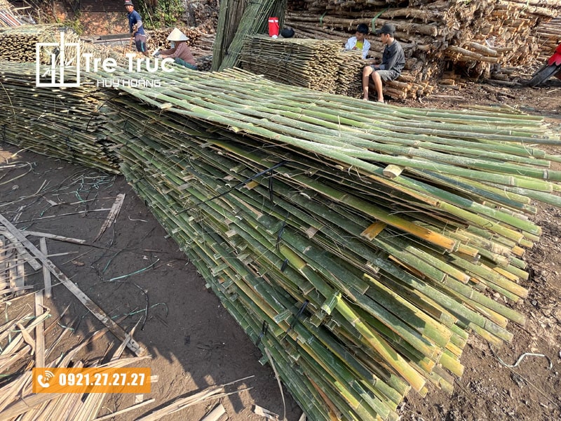 Lồ ô làm nguyên liệu đan phên tre