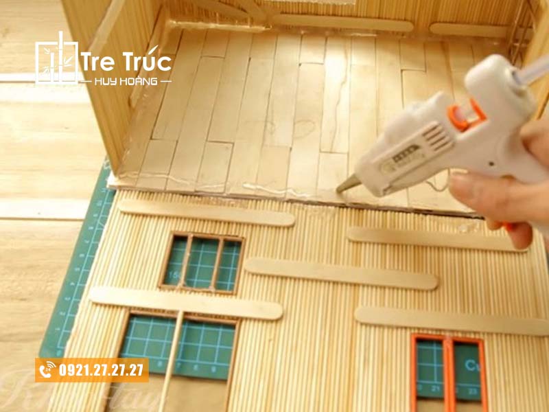 Cách làm nhà bằng tăm tre mô hình