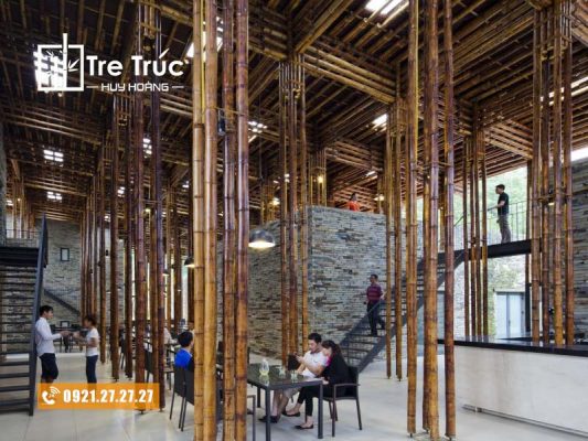 Ý tưởng trang trí quán Cafe bằng tre trúc độc đáo