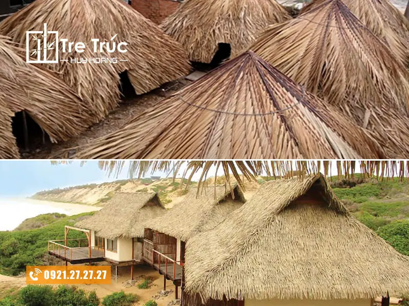 Sự khác biệt giữa lá dừa nước lợp nhà tự nhiên và lá dừa nhân tạo