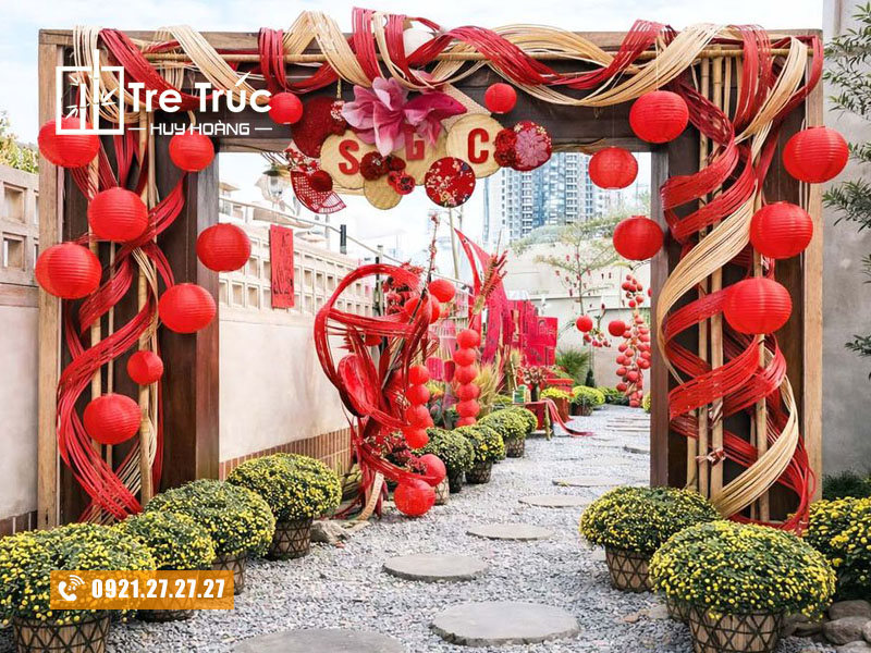 Phên tre uốn dẻo decor trang trí