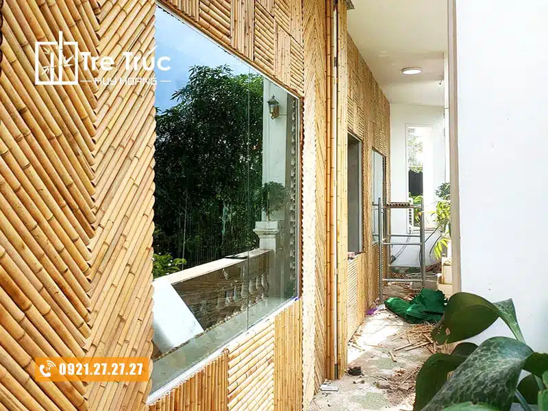 Ốp tường tre trang trí