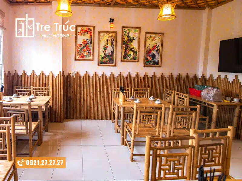 Ốp tường tre trang trí
