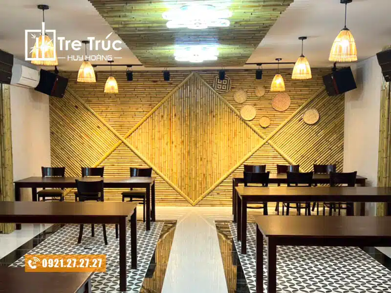 Ốp tường tre trang trí