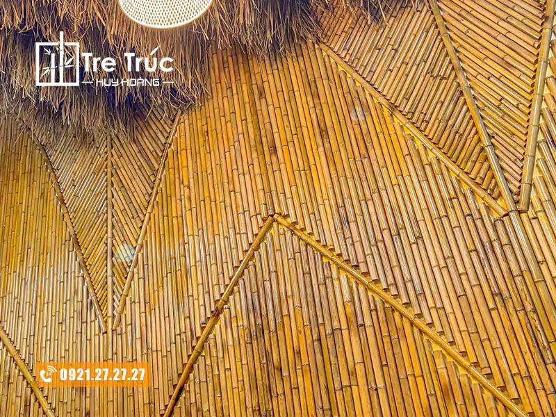 Ốp tường tre trang trí