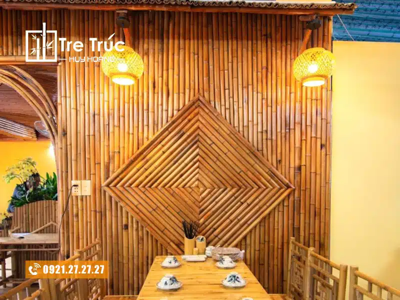 Ốp tường tre trang trí