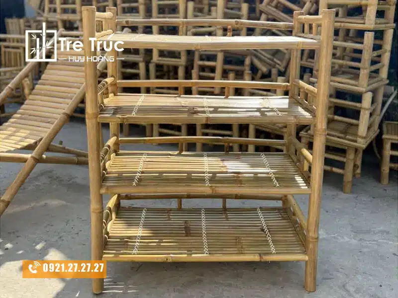 Cách làm kệ sách bằng tre