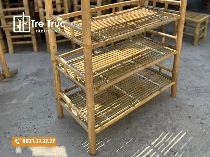Cách làm kệ sách bằng tre