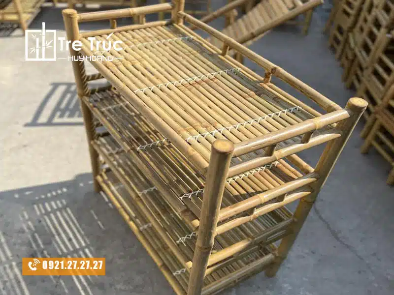 Cách làm kệ sách bằng tre