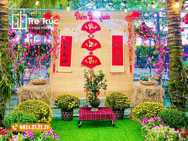 Trang trí tiểu cảnh Tết cho quán nhậu