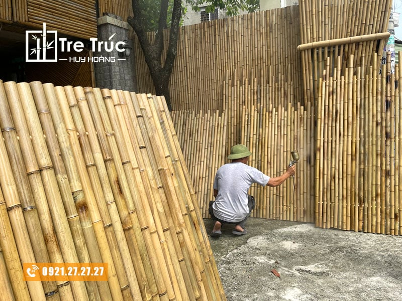 Nguyên liệu tre trúc làm hàng rào trang trí