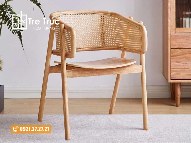 Ghế mây mắt cáo bo cong