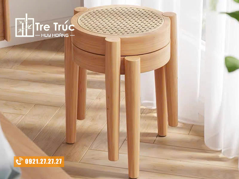 Ghế mây mắt cáo tròn