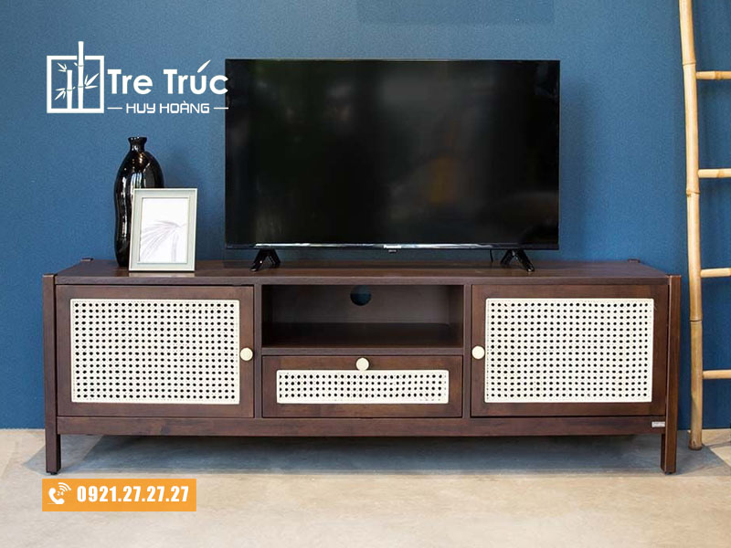 Kệ tivi cánh mây dạng tủ thấp