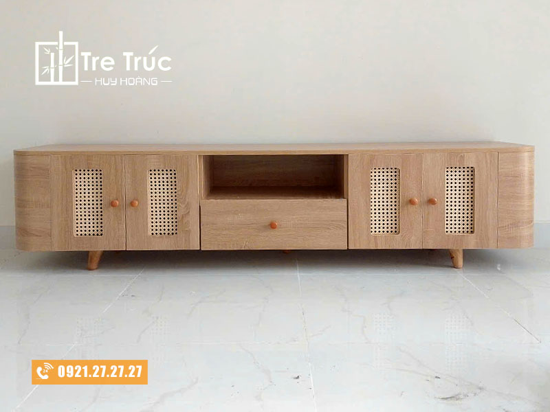 Kệ tivi cánh mây bo góc