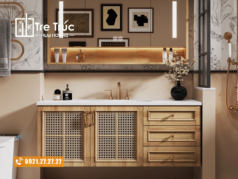 Tủ lavabo cánh mây
