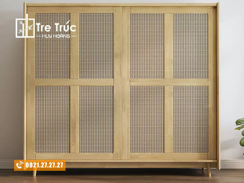 Tủ quần áo cánh mây phong cách Indochine