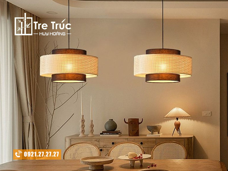 Đèn mây mắt cáo thả trần