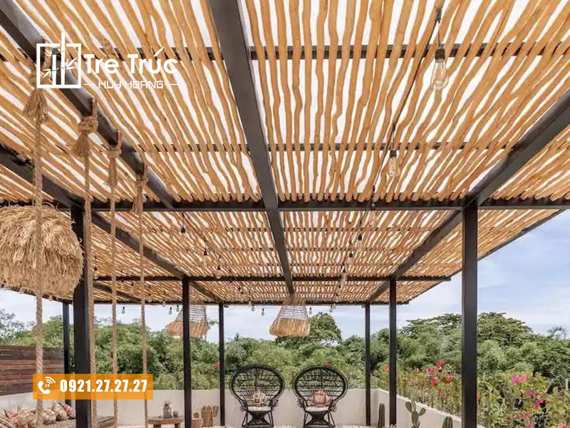 Gỗ cừ tràm lột vỏ trang trí