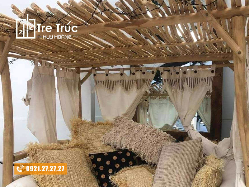 Gỗ cừ tràm lột vỏ trang trí